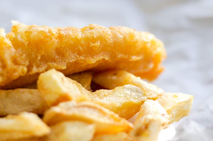 Crispy batter and soft chips