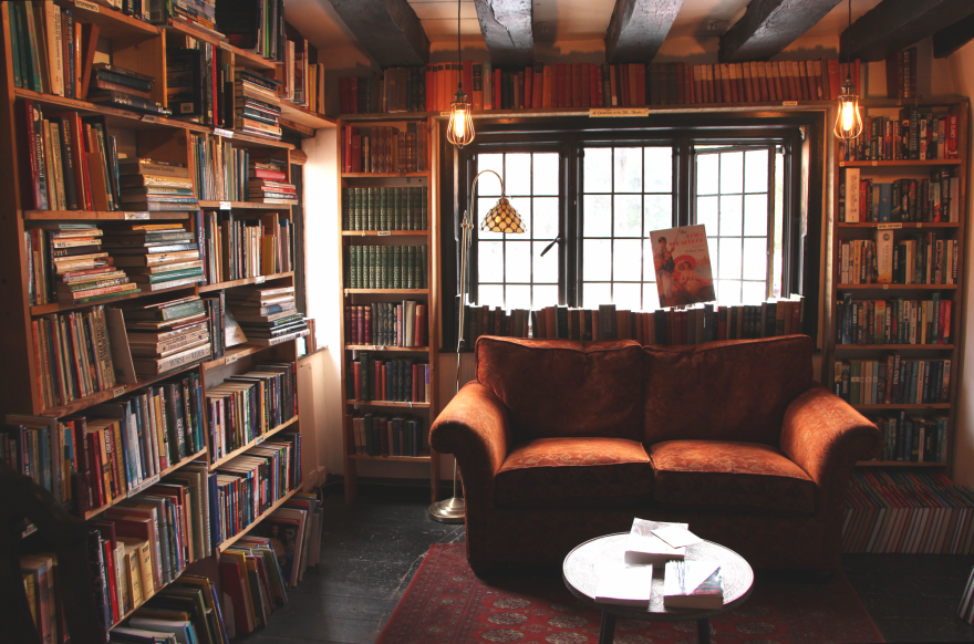 Book-Cycle is in a 15th century house on West Street